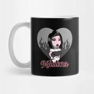 Whatever Girl Doll Black Out Heart v4 Mug